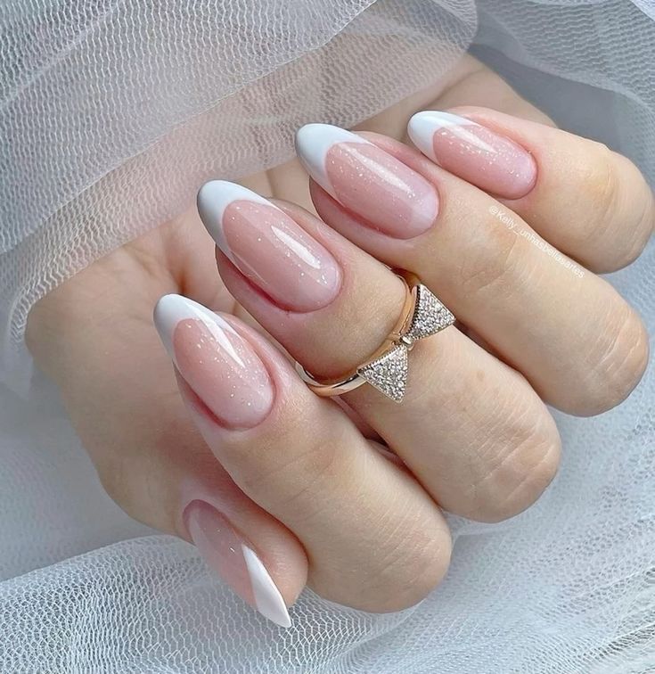 Almond French Tip Nails